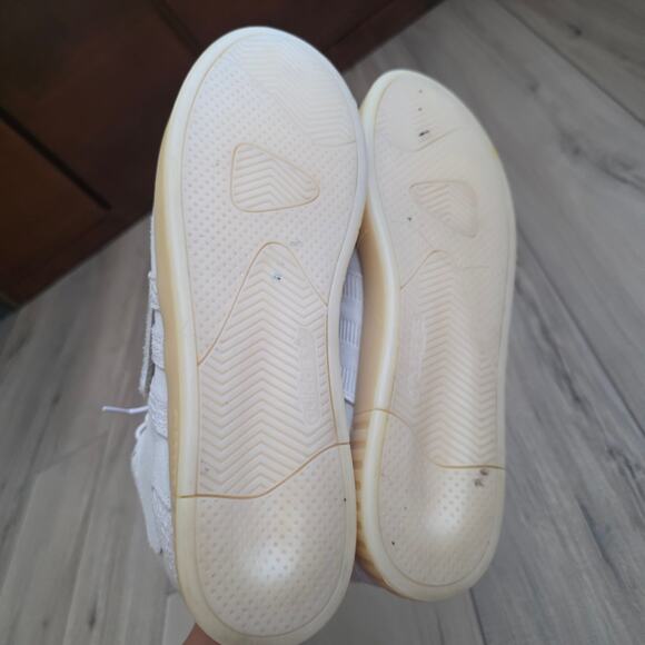 Adidas Tubular Invader Strap Cream Snake High Top Sneakers Men Sz 10.5 BB8943 - Picture 11 of 16